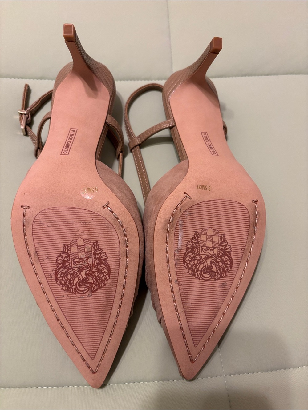 Vince Camuto Taupe Pointed Slingback Pumps - Picture 4 of 6